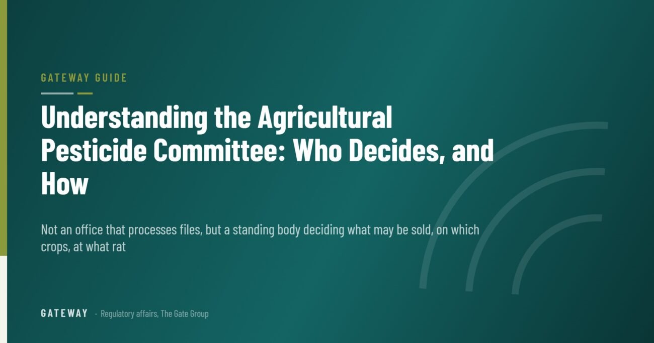 Understanding the Agricultural Pesticide Committee: Who Decides, and How — GateWay Guide