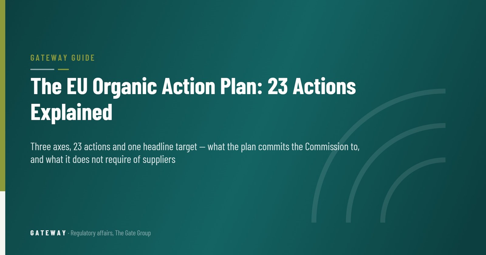 The EU Organic Action Plan: 23 Actions Explained — GateWay Guide