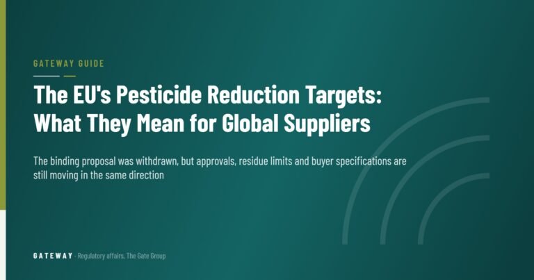 The EU's Pesticide Reduction Targets: What They Mean for Global Suppliers — GateWay Guide