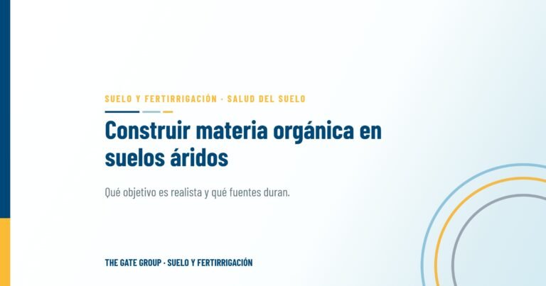 Construir materia orgánica en suelos áridos