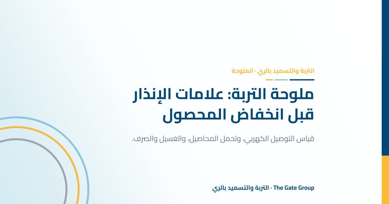 ملوحة التربة: قراءة علامات الإنذار قبل أن ينخفض المحصول