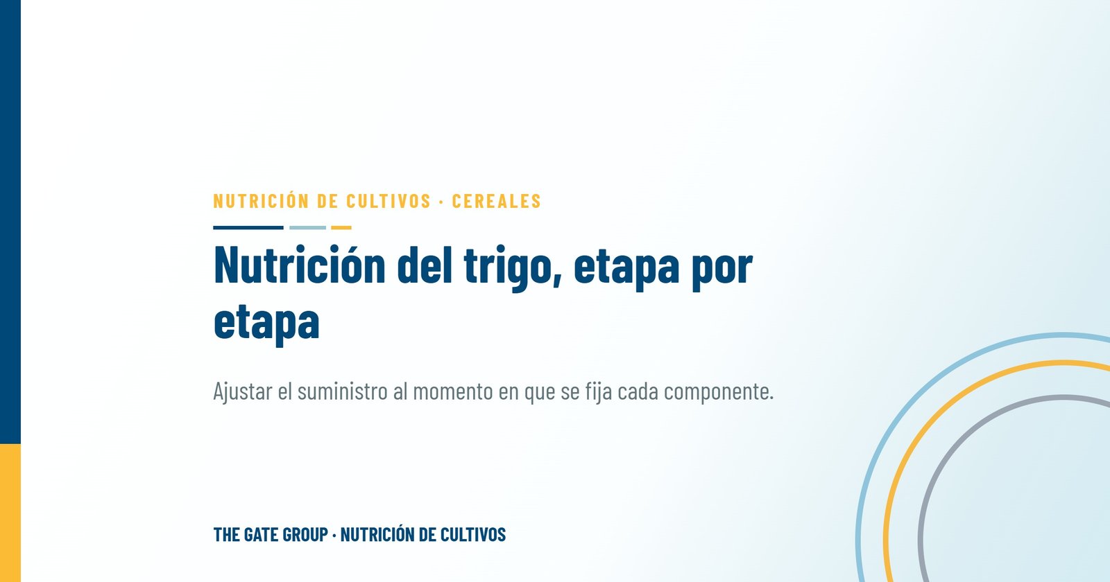 Nutrición del trigo: un enfoque etapa por etapa