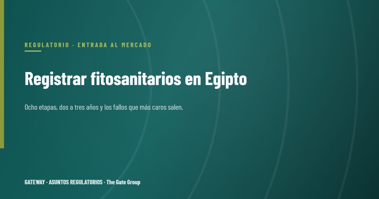 Registrar productos fitosanitarios en Egipto: lo que un fabricante internacional debe saber antes de empezar