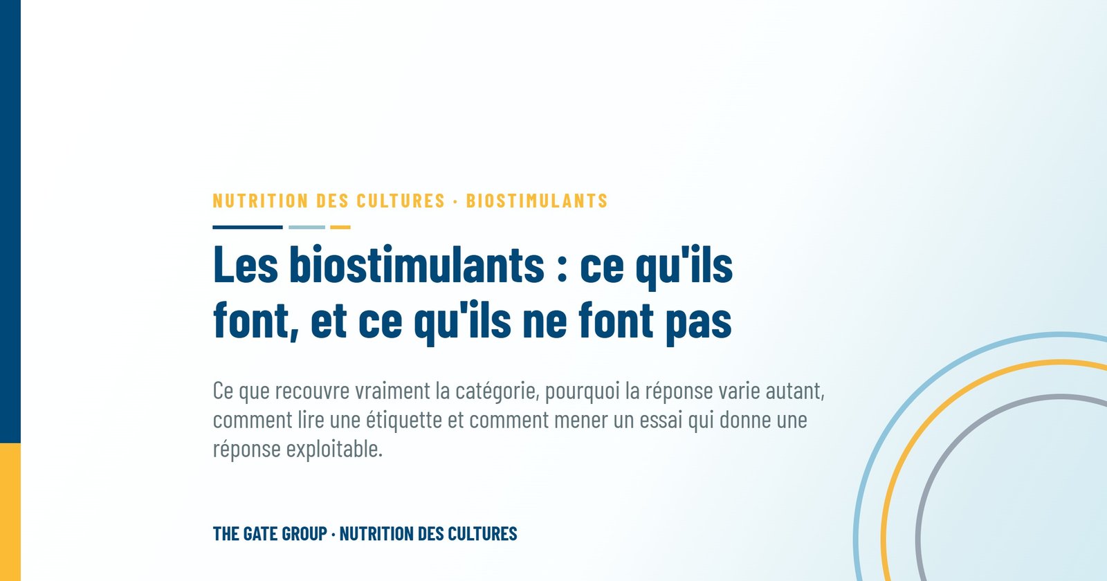 Les biostimulants : ce qu'ils font, et ce qu'ils ne font pas