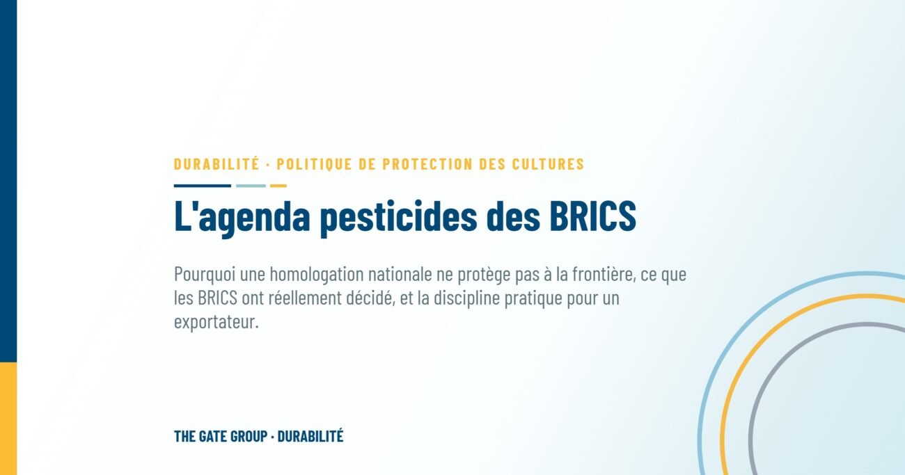 L'agenda pesticides des BRICS : concilier protection des cultures et commerce mondial