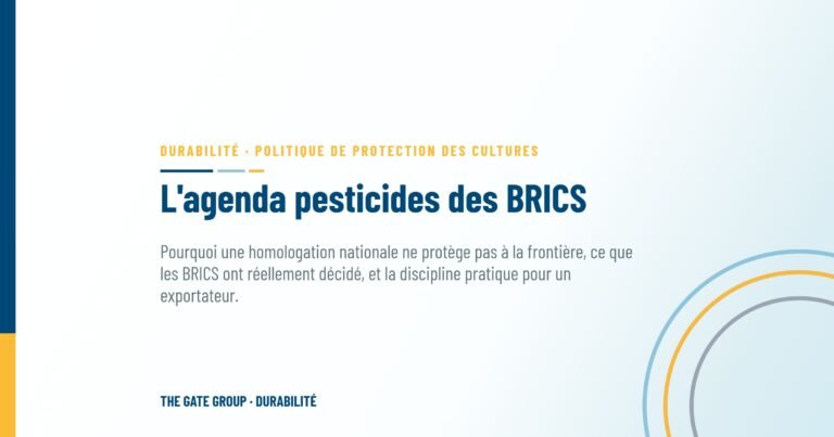 L'agenda pesticides des BRICS : concilier protection des cultures et commerce mondial