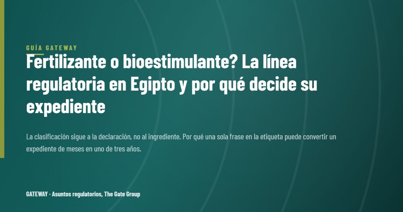 Fertilizante o bioestimulante? La línea regulatoria en Egipto y por qué decide su expediente