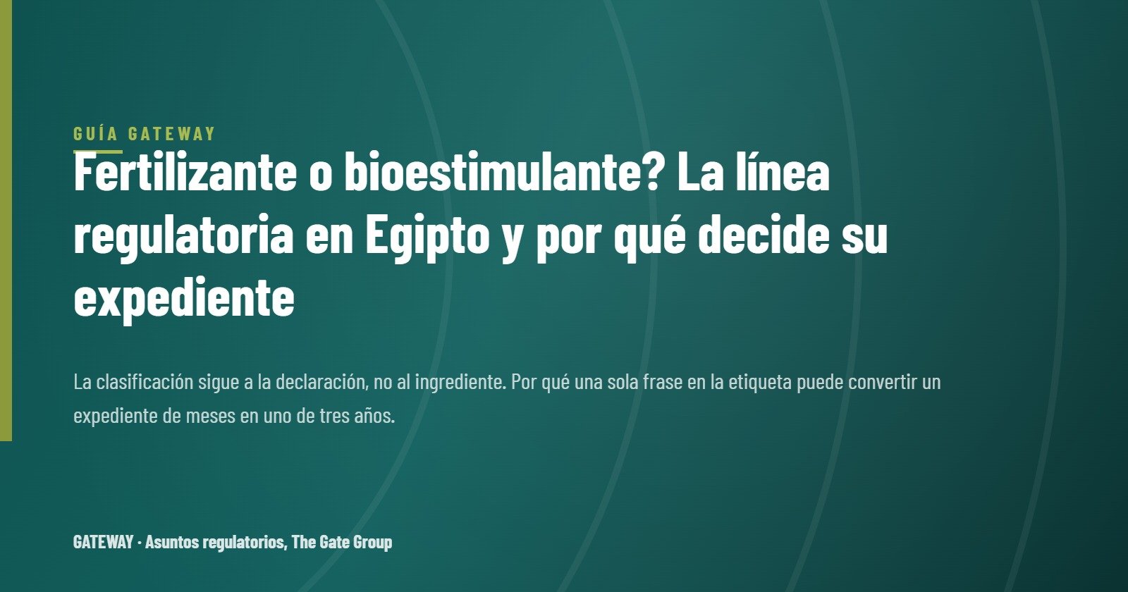 Fertilizante o bioestimulante? La línea regulatoria en Egipto y por qué decide su expediente