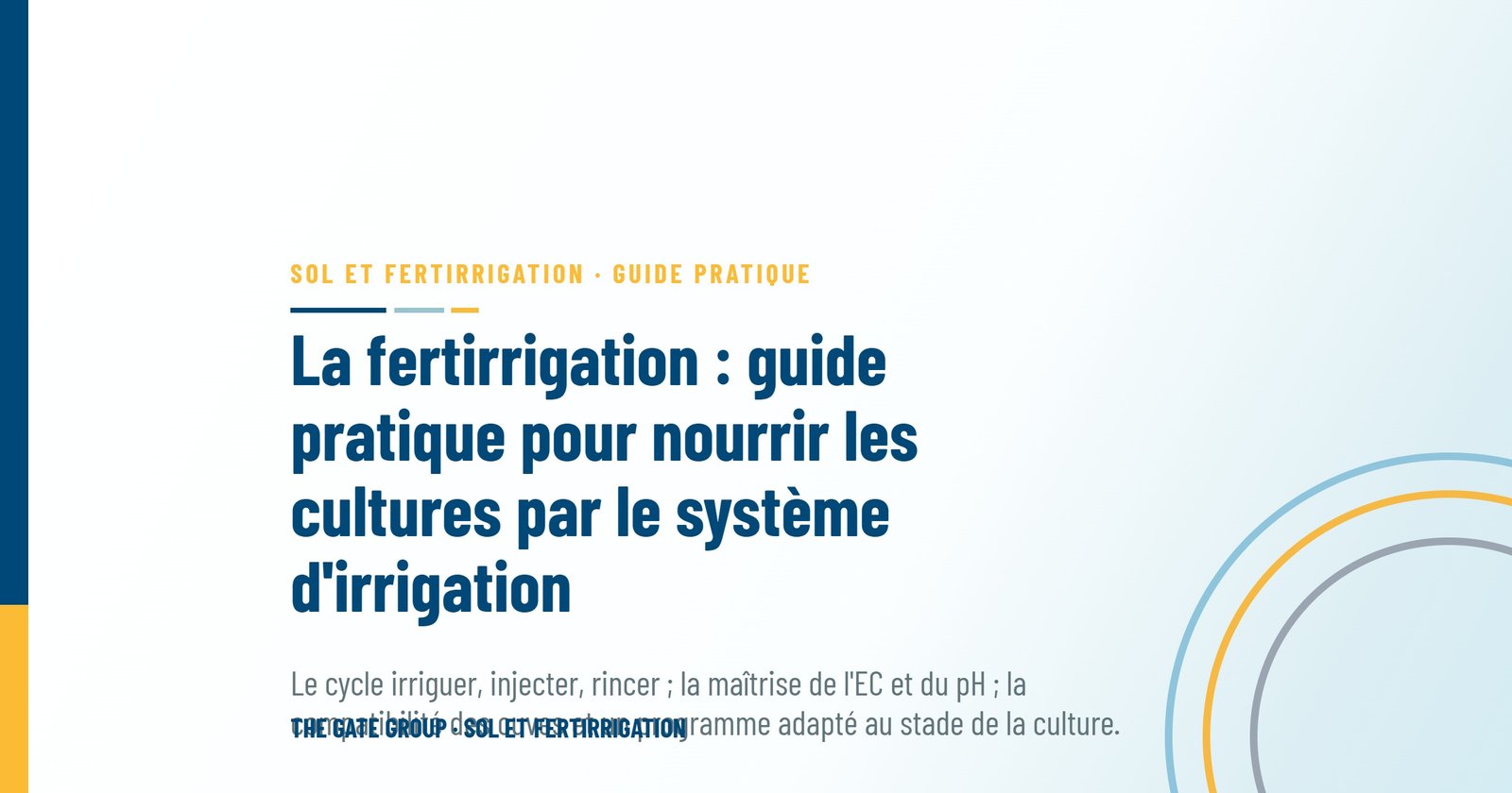 La fertirrigation : guide pratique pour nourrir les cultures par le système d'irrigation