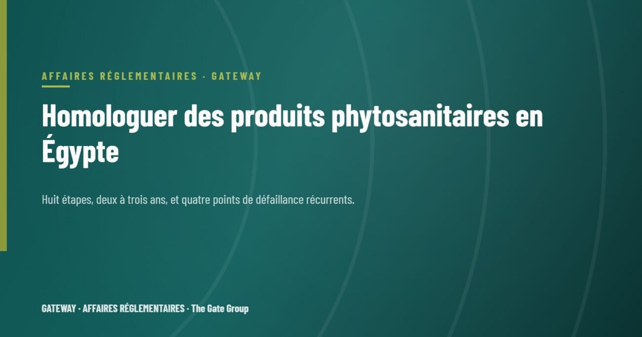 Homologuer des produits phytosanitaires en Égypte : ce que les fabricants internationaux doivent savoir avant de commencer