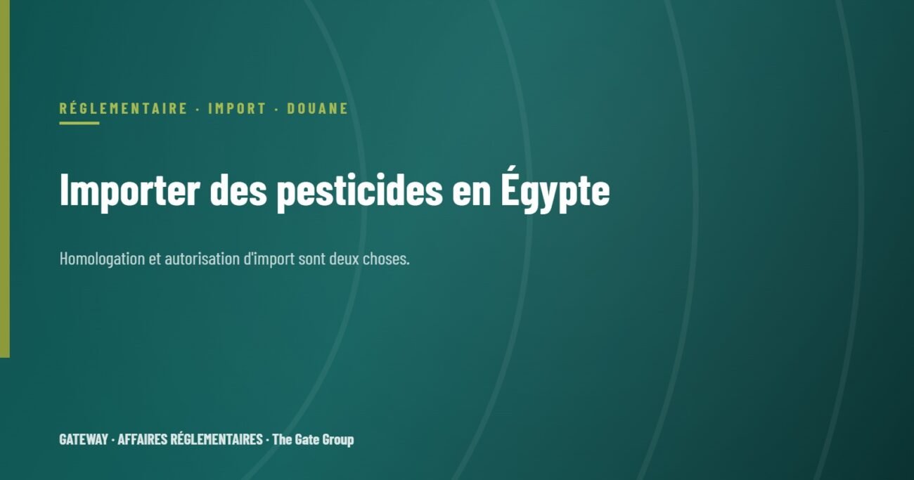Importer des pesticides en Égypte : documents, douane et la séquence qui compte