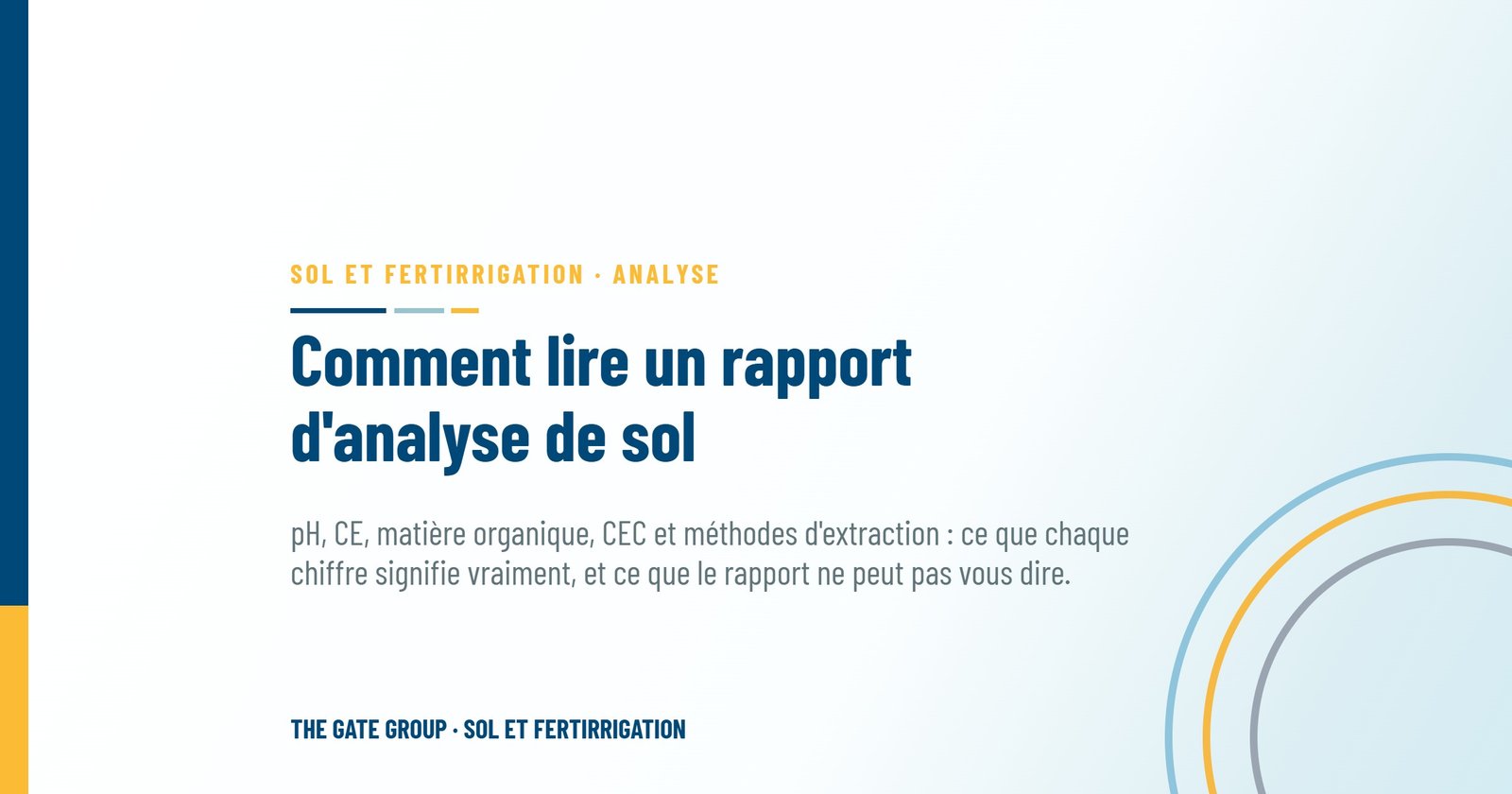 Comment lire un rapport d'analyse de sol