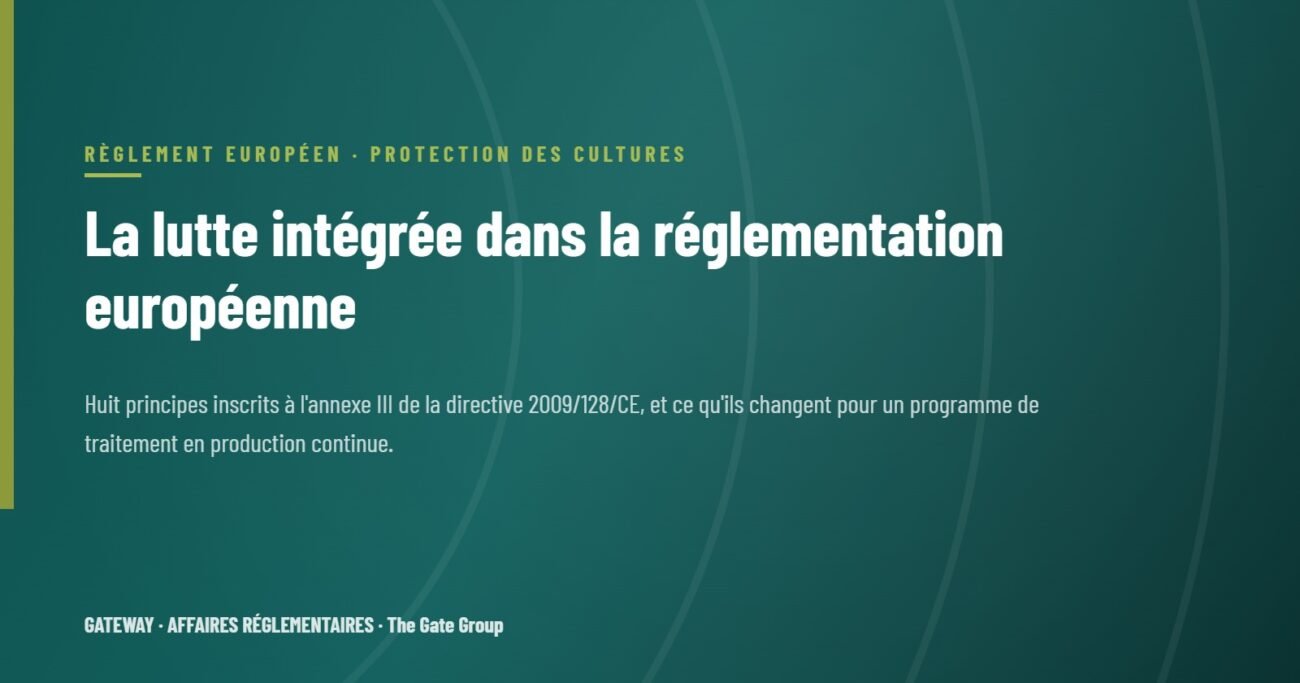 La lutte intégrée dans la réglementation européenne