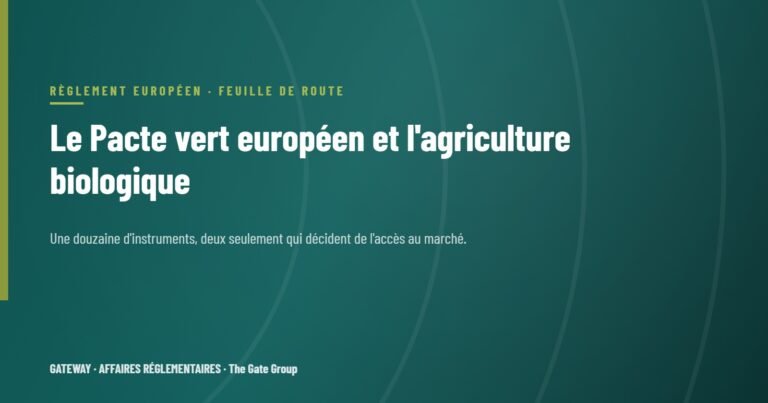 Le Pacte vert européen et l'agriculture biologique : une feuille de route réglementaire