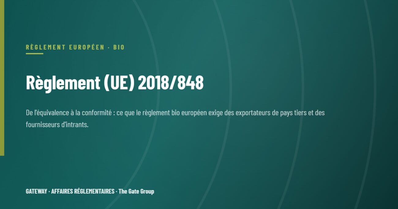 Règlement (UE) 2018/848 : guide pratique pour les exportateurs et les fournisseurs d'intrants