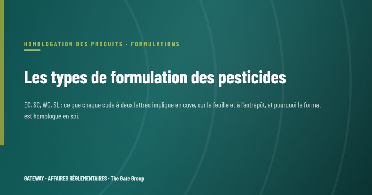 Les types de formulation des pesticides : guide complet